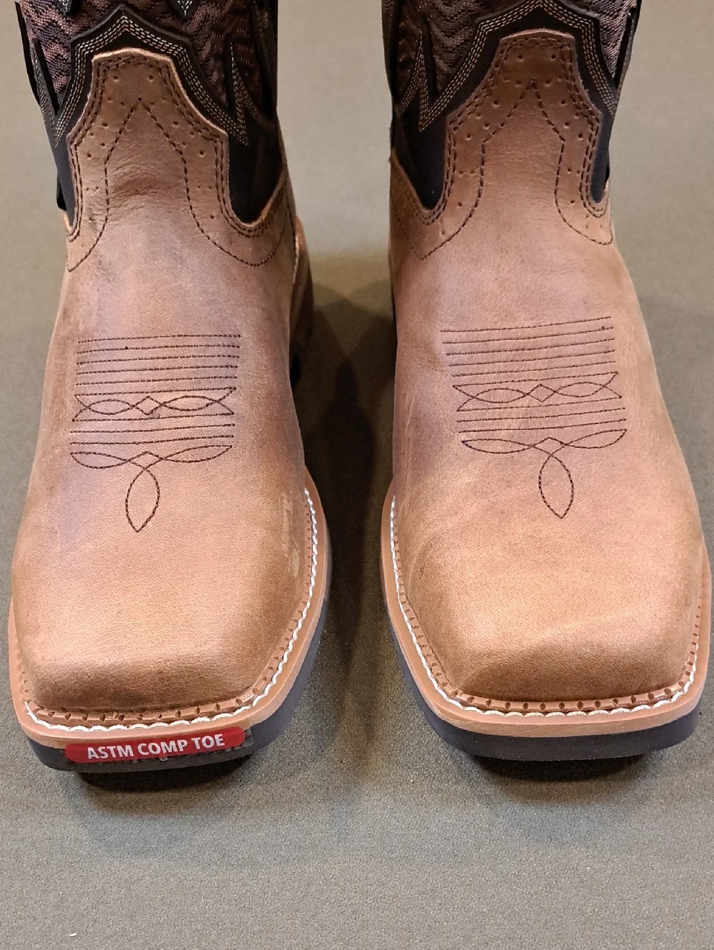 Justin Bolt Pecan Water Buffalo Boot - Color: Pecan - Size: Men 12